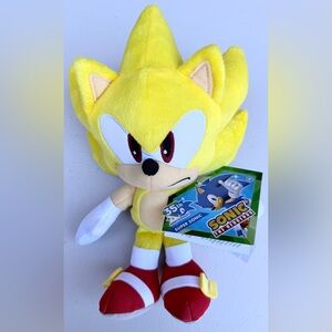 Sonic The Hedgehog 35th Anniversary Super Sonic Plush New With Tags 9”